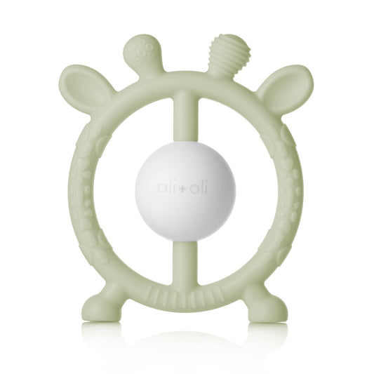 Giraffe Teether & Rattle - Sage