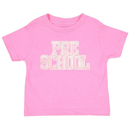 Preschool Sequin Patch T-Shirt - Pink