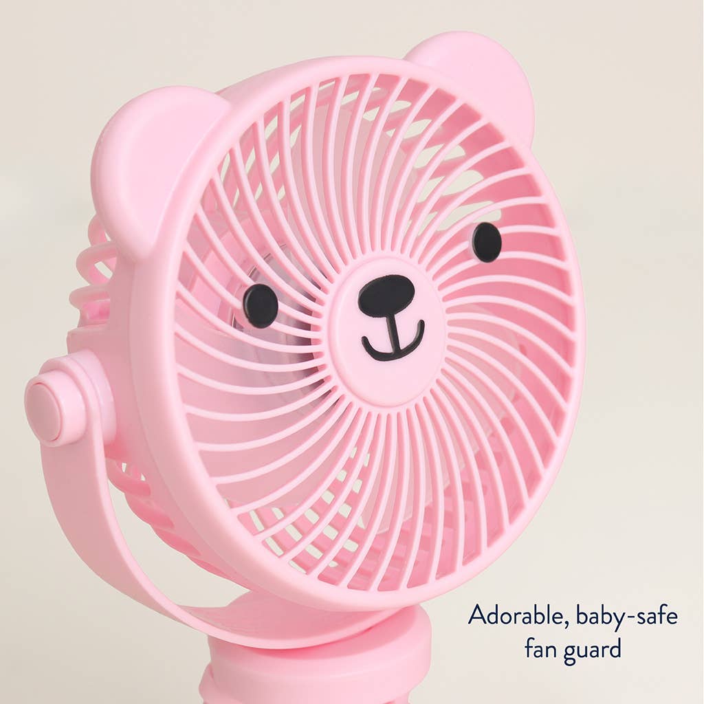 Itzy Breeze 3-Speed Stroller Fan- Pink