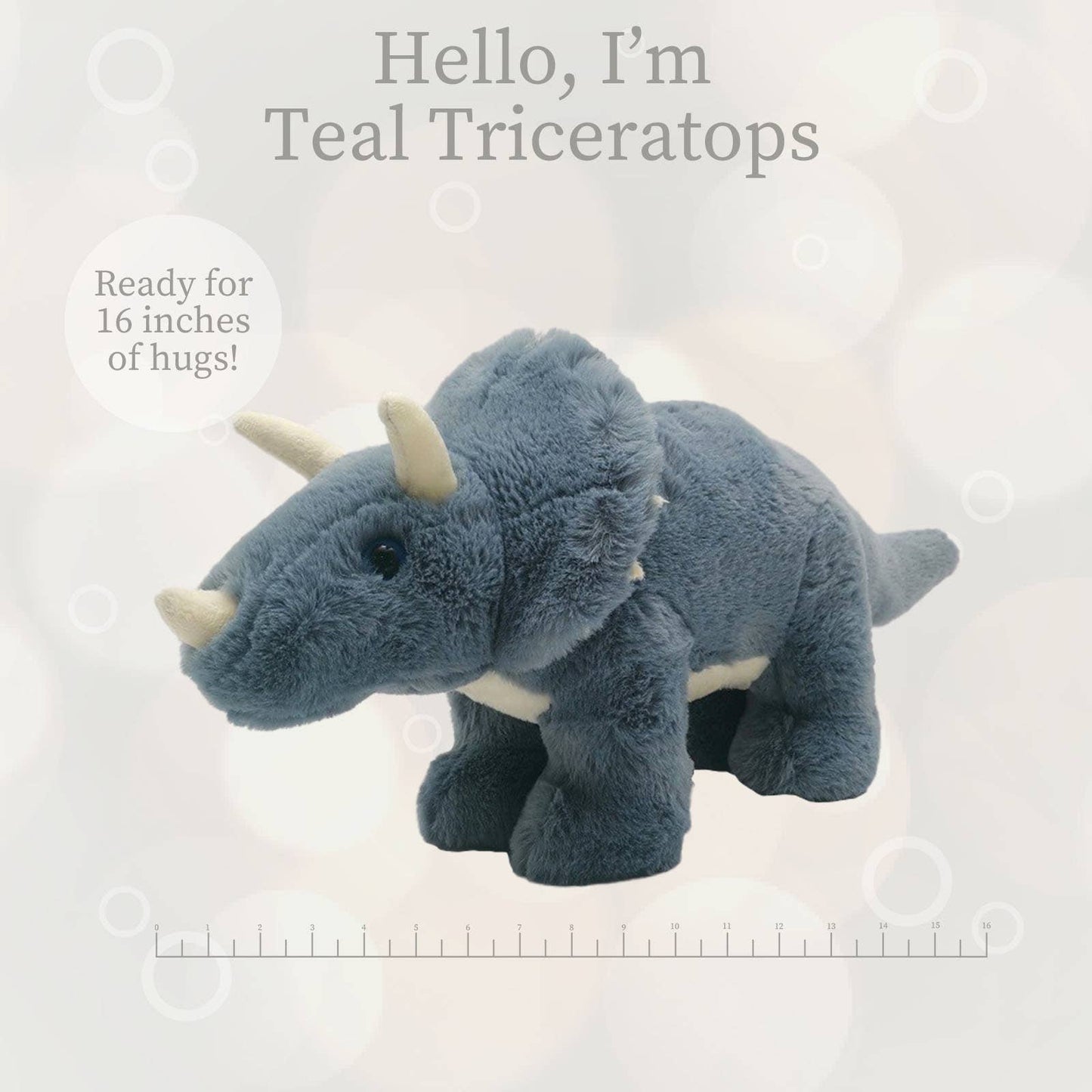 Large Lushees Teal Triceritops Plush