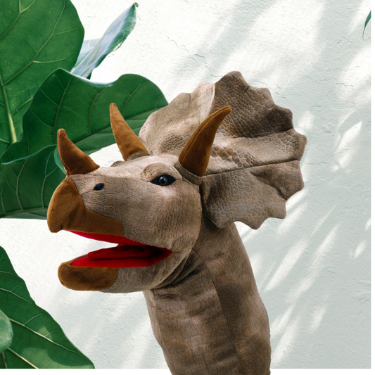 Hand Puppet - Dino Triceratops