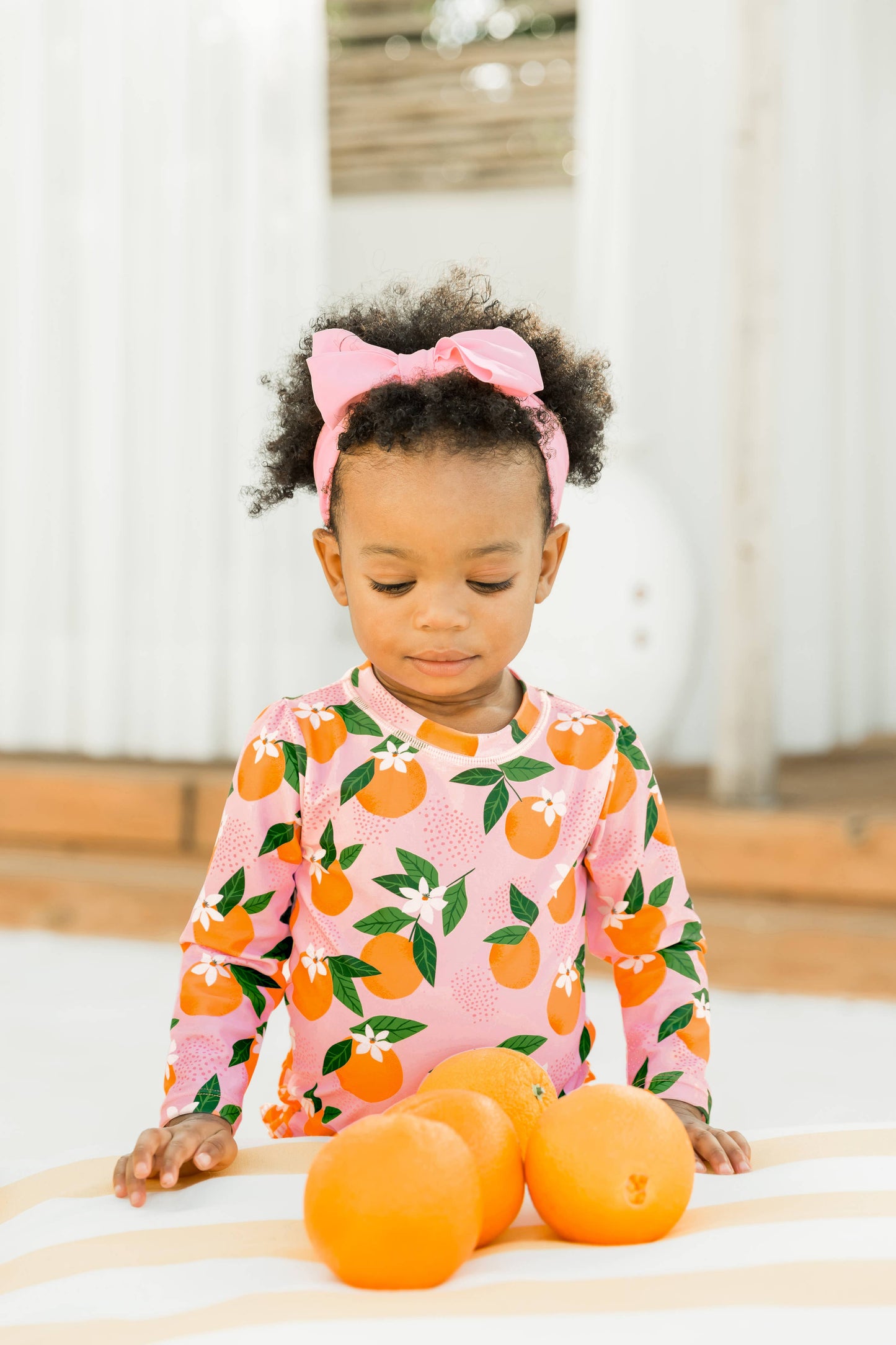 Orange You The Sweetest LS  Rash Guard Swim