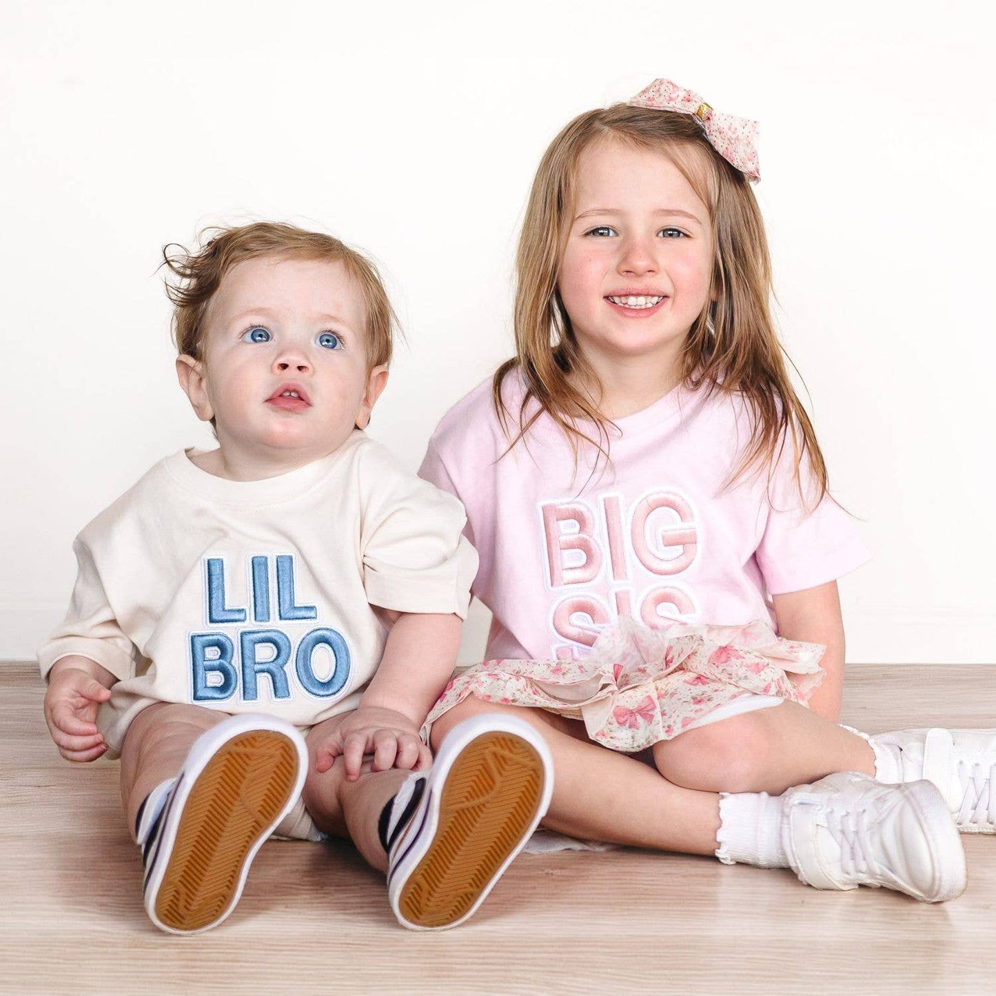 Big Sis Embroidered Patch Tee- Pink