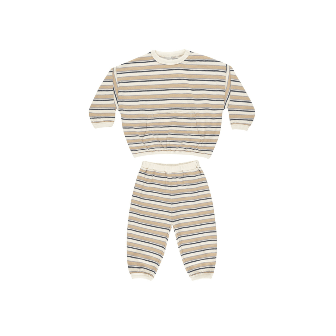 R+C Set- Blue Vintage Stripe