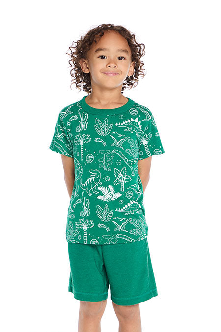 Green Tropical Dino Tee