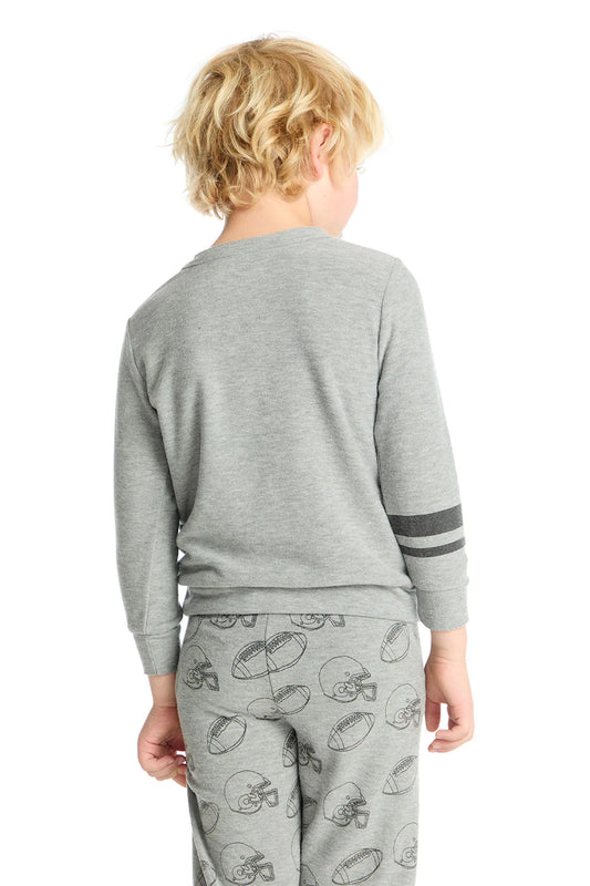 Cozy Pullover- Football Heather Gray