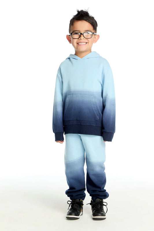 Fleece Hoodie- Blue Ombre