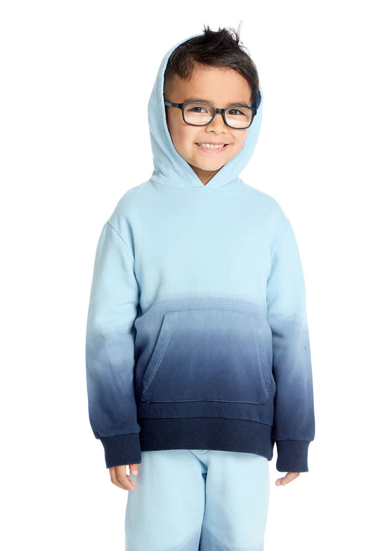 Fleece Hoodie- Blue Ombre