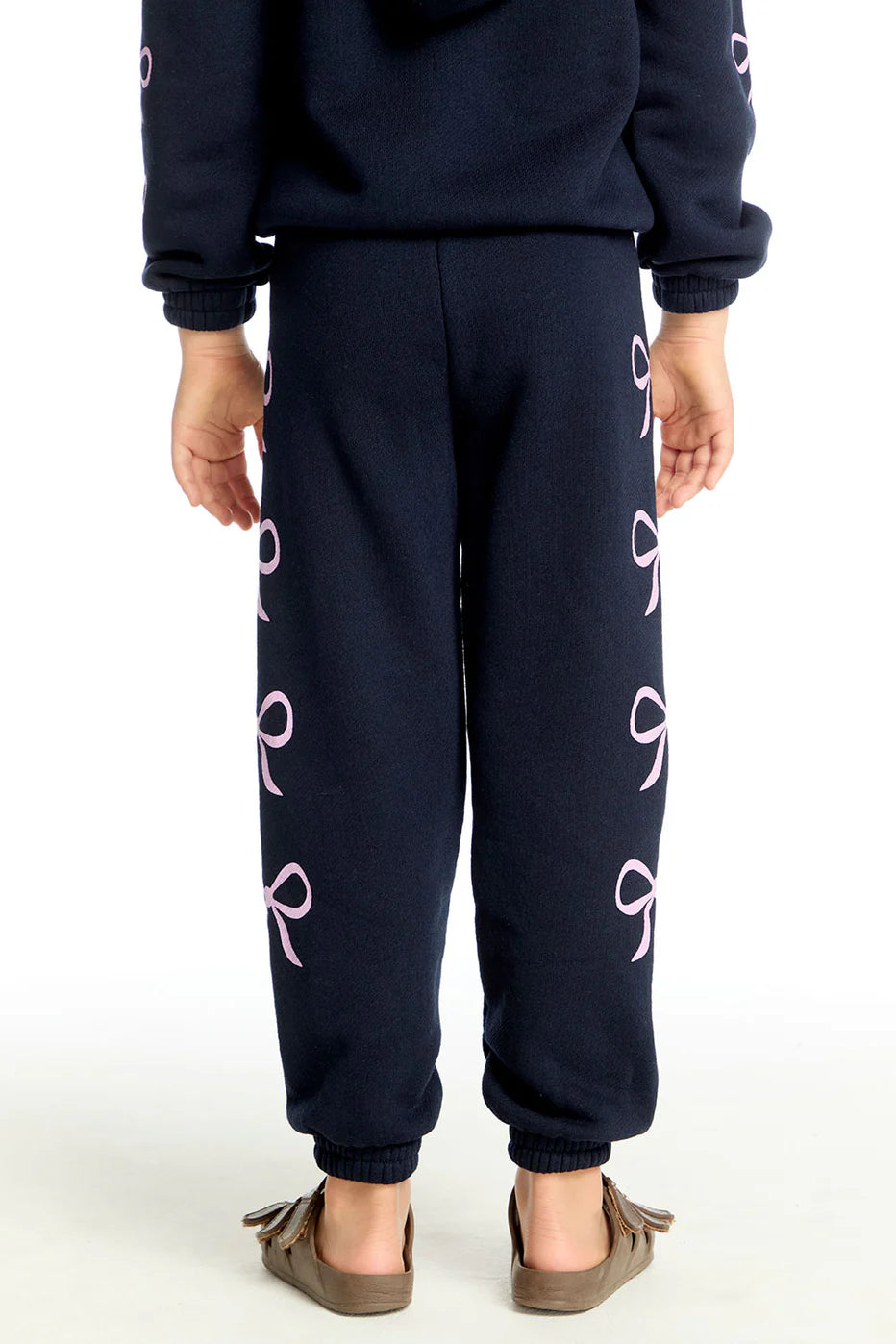 Cotton Terry Sweatpant- Stormy Bows