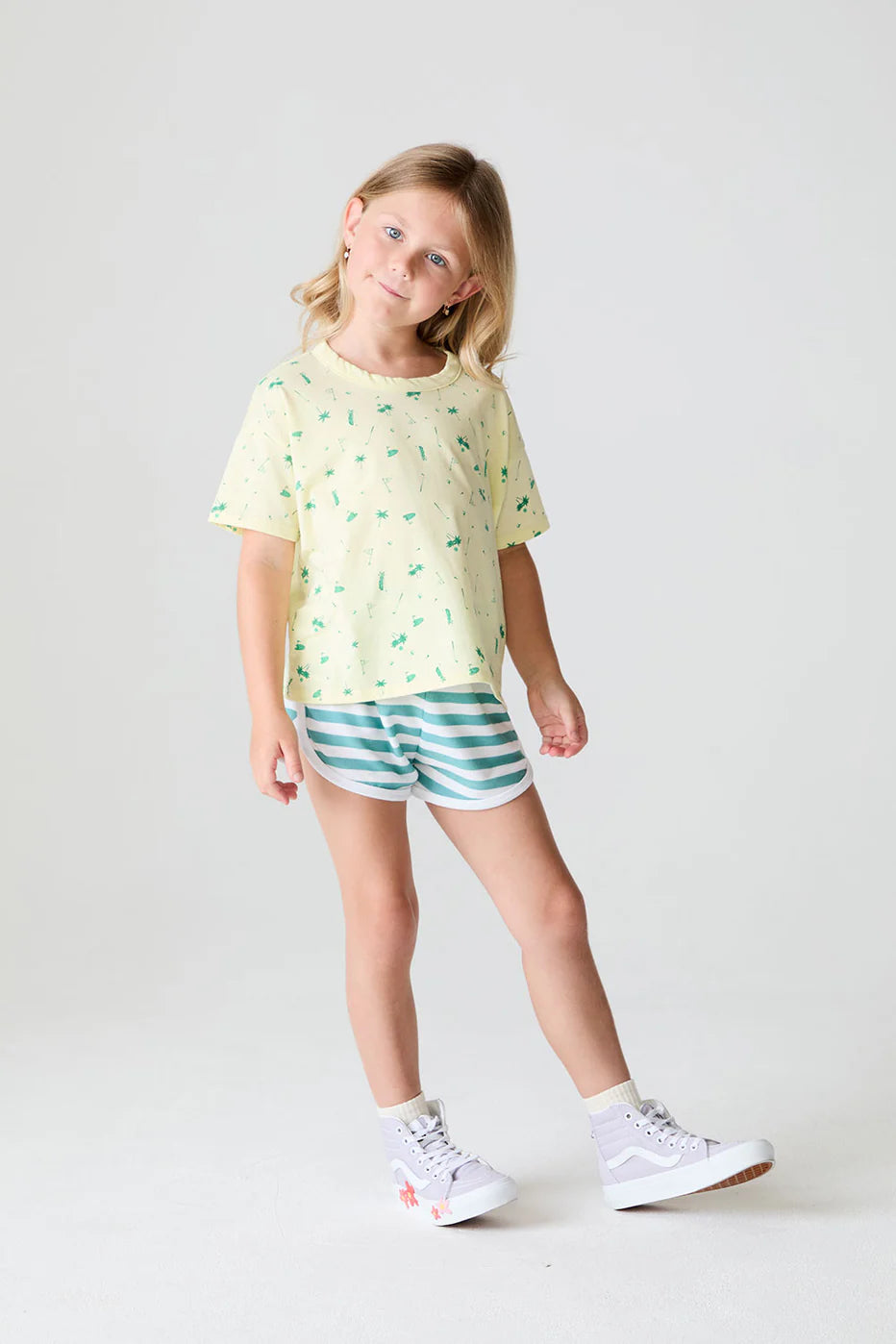 Retro Short- Green Stripe