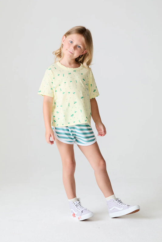 Retro Short- Green Stripe