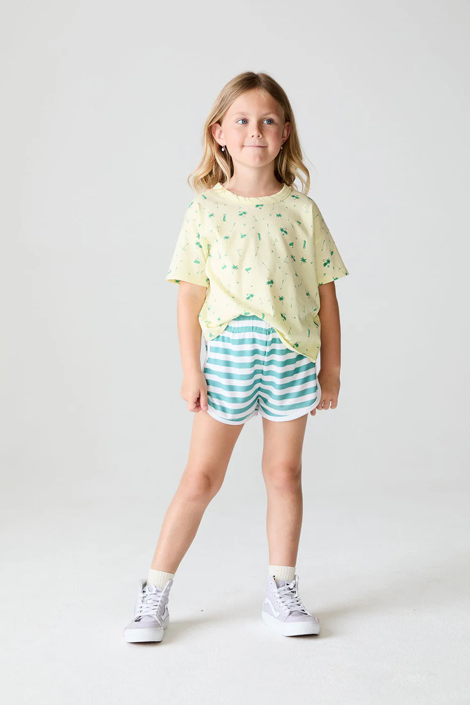 Retro Short- Green Stripe