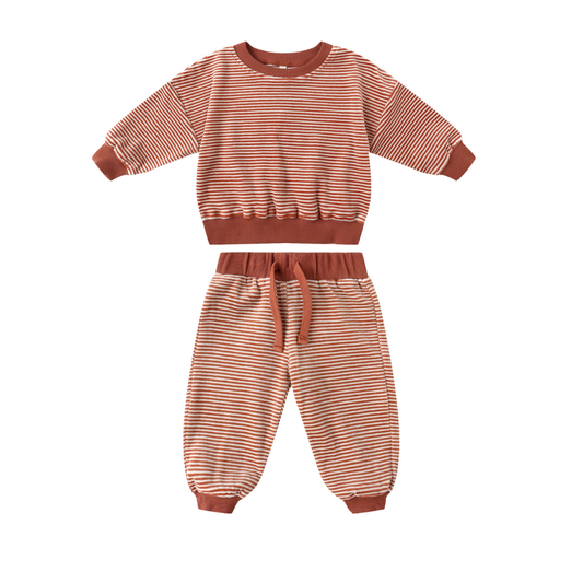 QM Velour Set- Candy Stripe