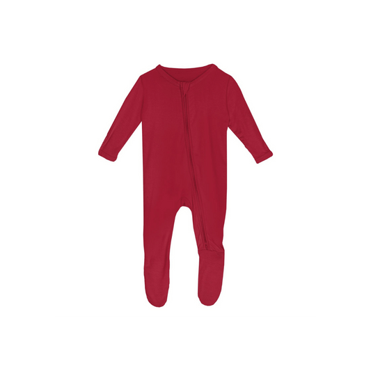 KKP Footie w/Zipper - Crimson