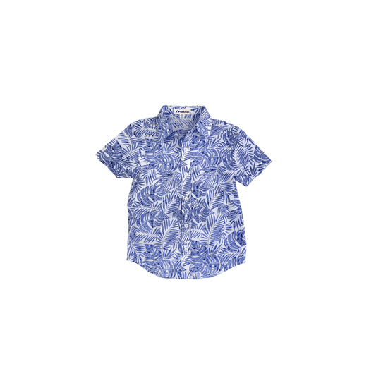 Day Party Shirt - Blue Palms