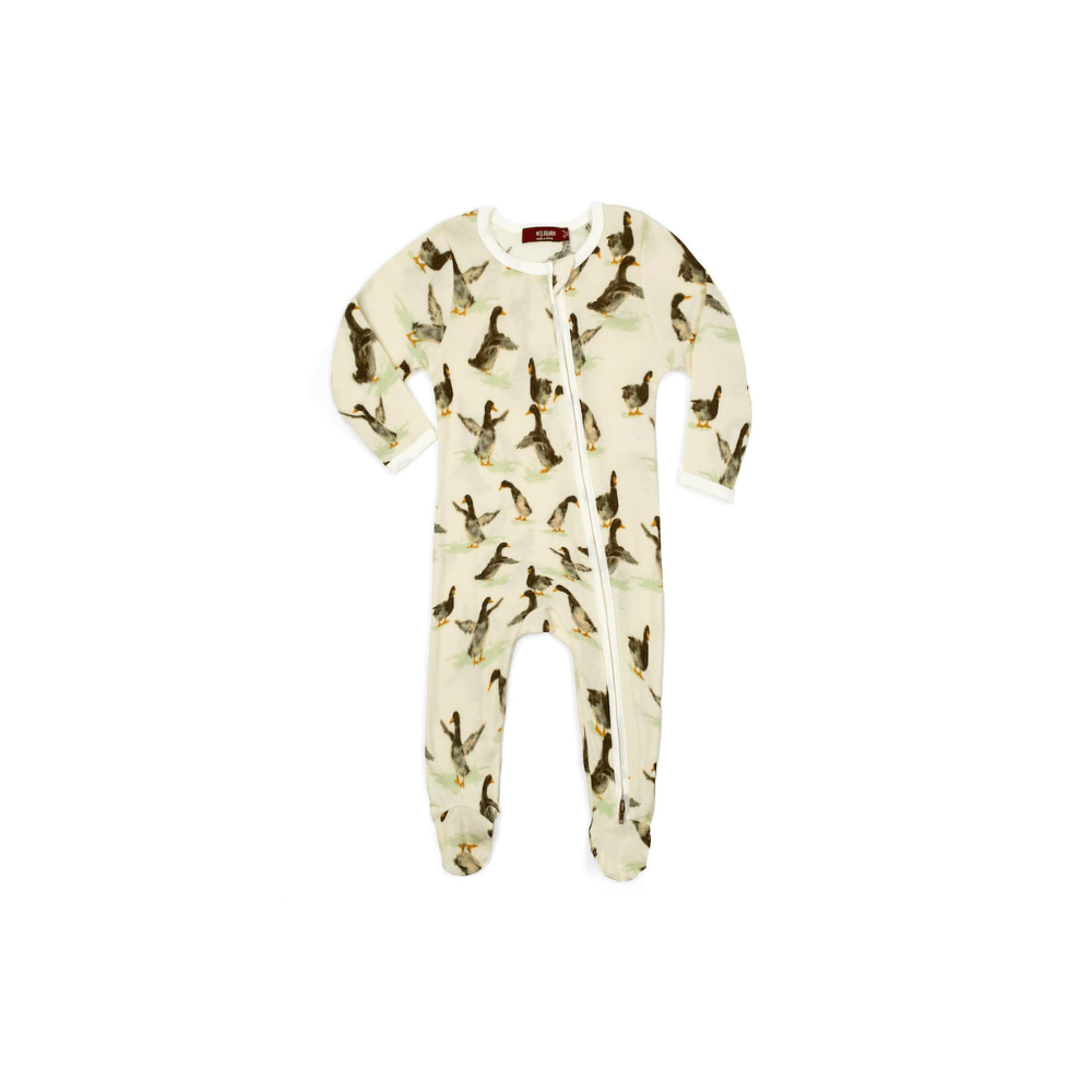 MB Zipper Footed Romper - Duck