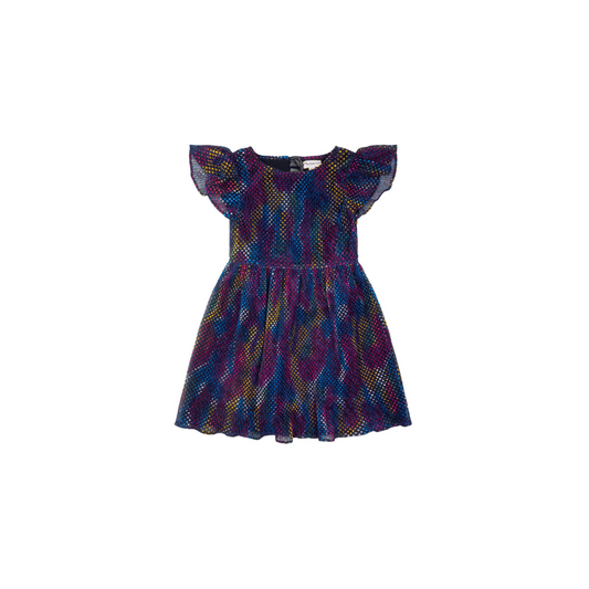 Ellie Girl Dress - Metallic Dots