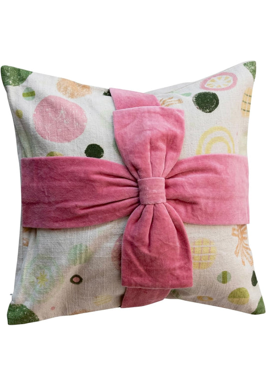 Velvet Bow Pillow