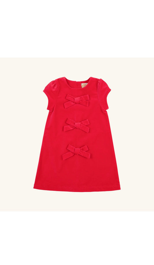 Betts Bow Dress- Red