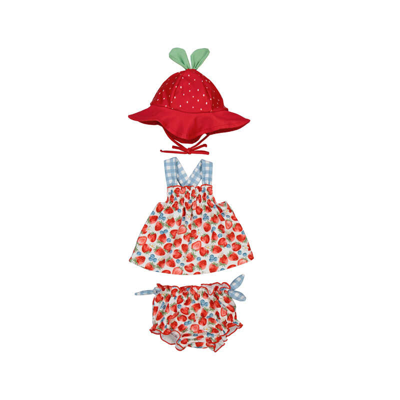 Strawberry Swimsuit w/Hat