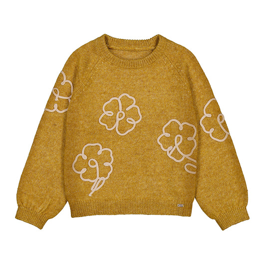 Flower Sweater - Mustard