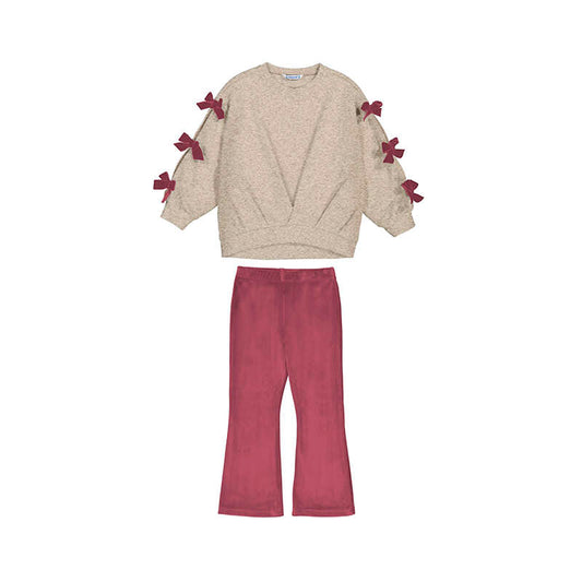 Pullover & Legging Set - Cherry