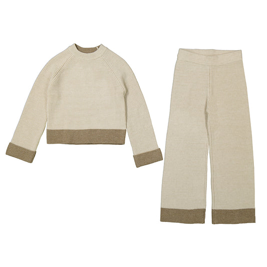 Knit Pant Set - Stone