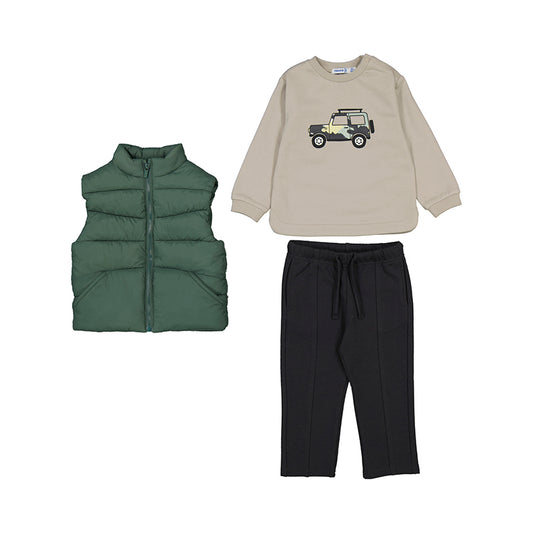 Pullover/Vest/Pant Set - Green