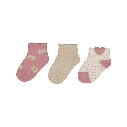 Girl 3pc Sock Set - Orchid