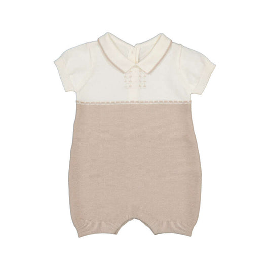 Collared Romper- Khaki 1603