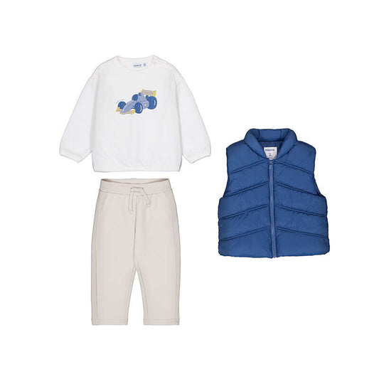 Car Sweat Vest Set- Blue