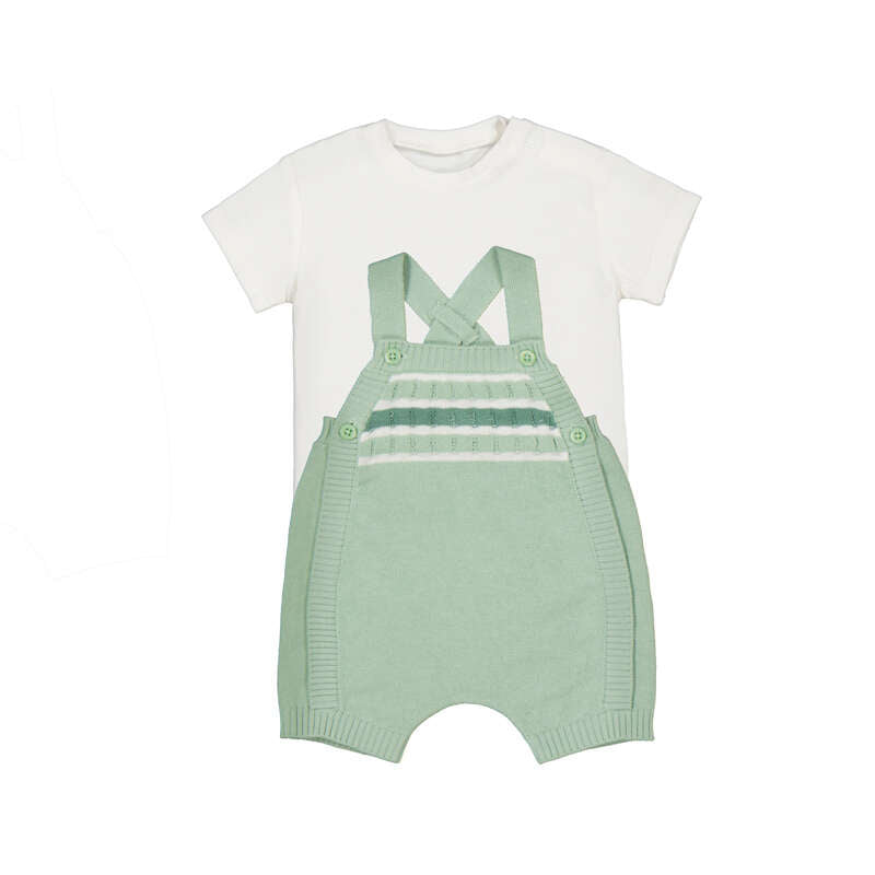 Knit Overall w/Tee- Green 1610
