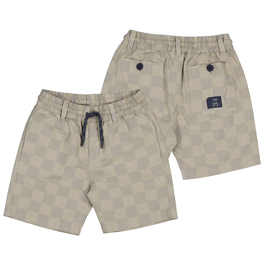 Printed Check Toddler Shorts - Dust
