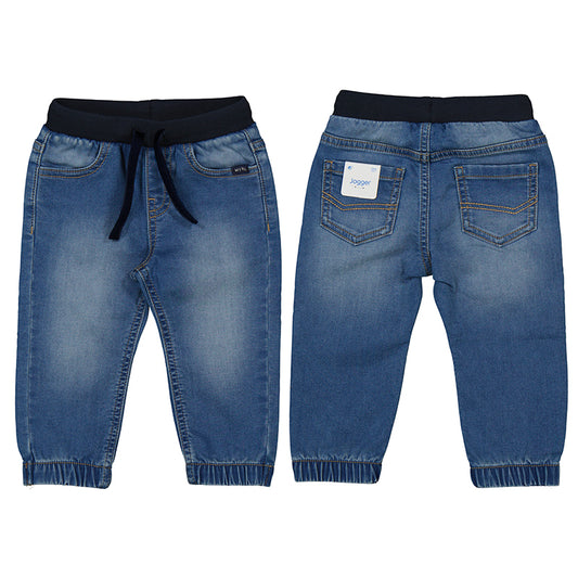 Soft Denim Jogger - Med Wash