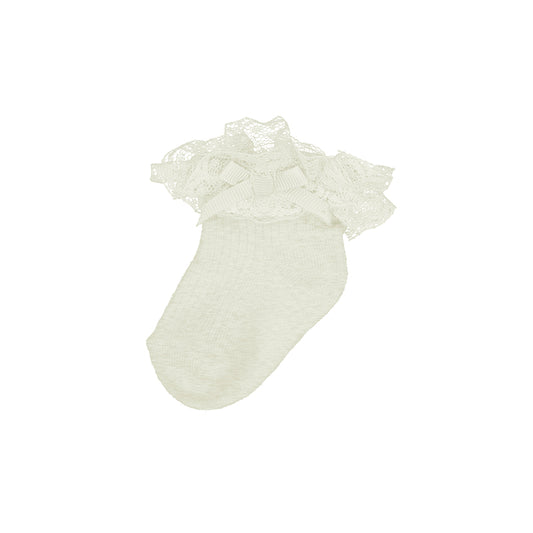 Baby Girl Dressy Sock - White