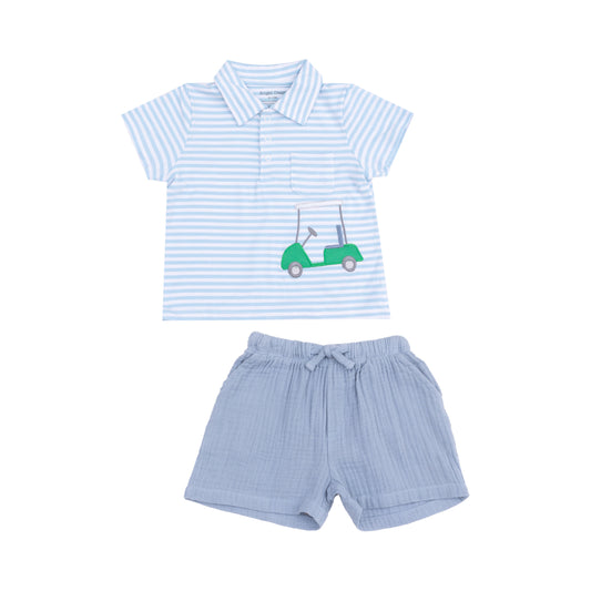 AD Polo/Short Set - Golf Applique