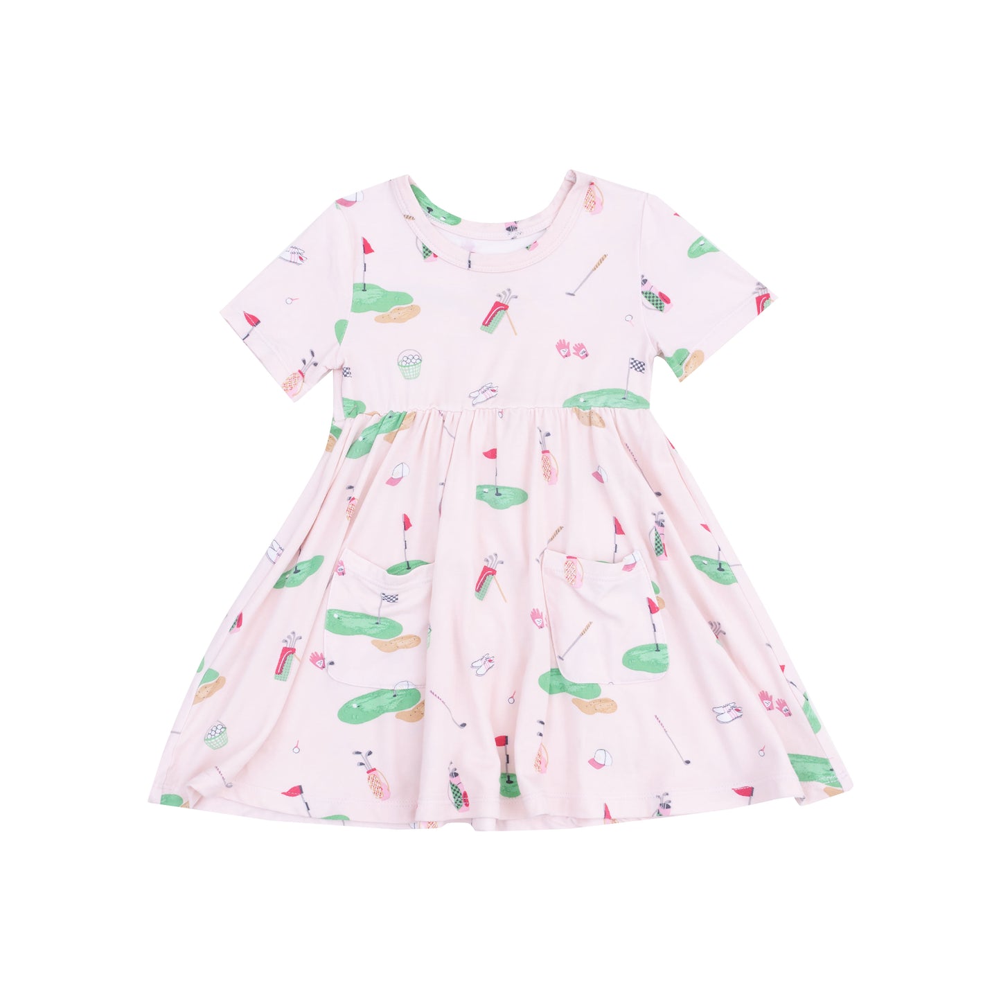 AD Twirly Dress - Golf Things Pink