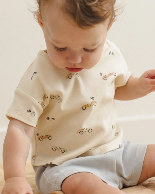 Boxy Tee + Short Set - Race car