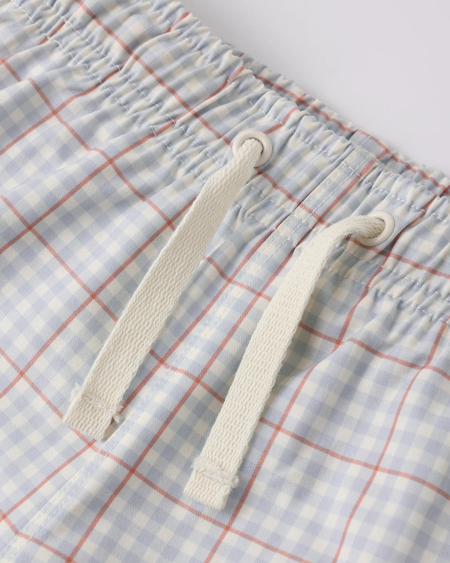 Swim Trunk- Lt Blue Plaid