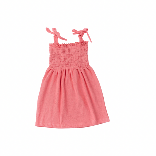 Terry Tank Dress- Coral