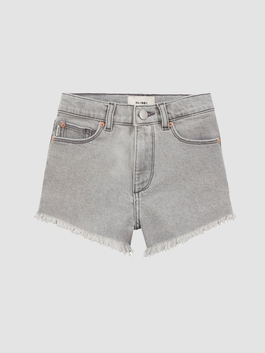 Denim Lucy Short - Lt Smoke Frayed