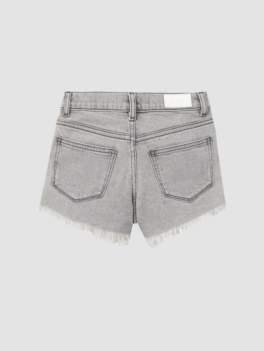 Denim Lucy Short - Lt Smoke Frayed