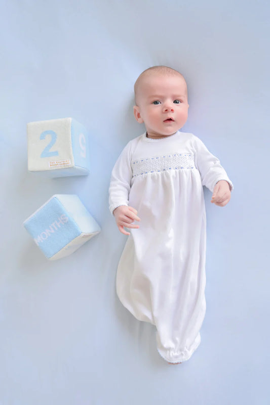 Sweetly Smocked Gown - Blue