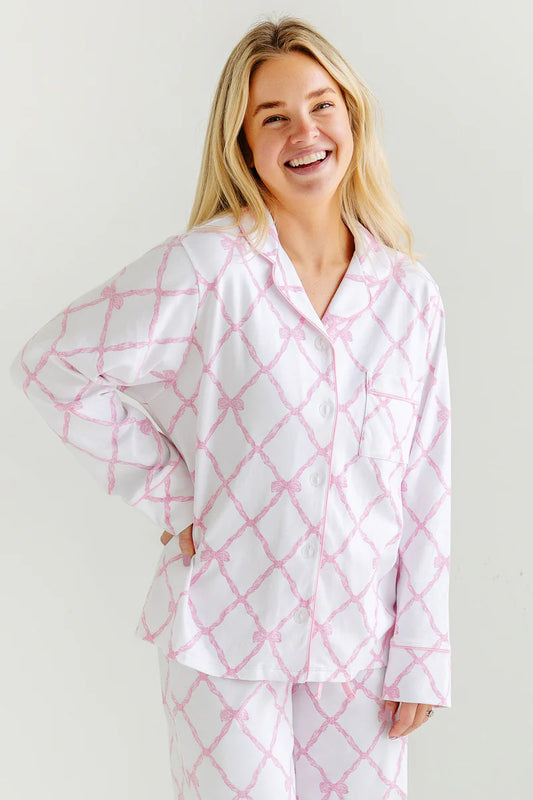 Let Me Lounge Top - Pink Bow