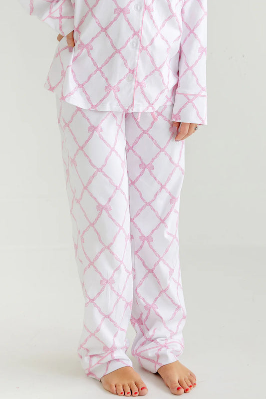 Let Me Lounge Pant - Pink Bow
