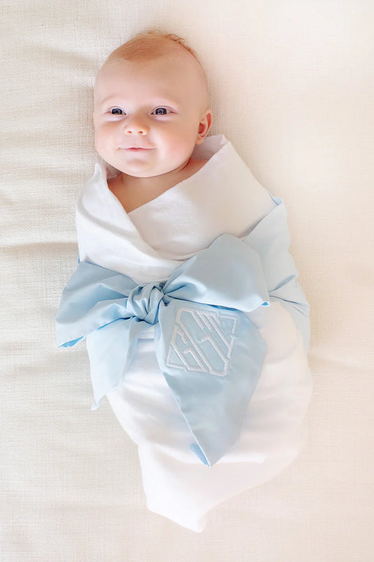 Bow Swaddle - Buckhead Blue