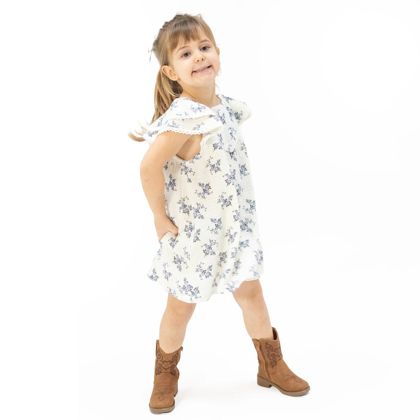 AD Dress & Bloomer - Belle Rosette Dot