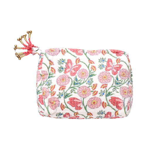Small Quilted Pouch - Butterfly Vines