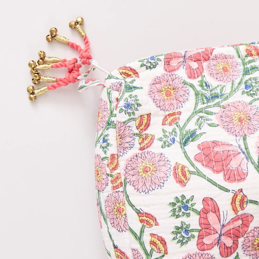 Small Quilted Pouch - Butterfly Vines