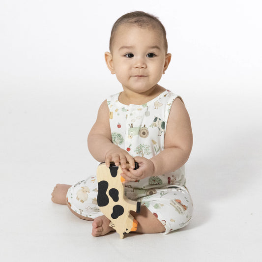 Shortie Romper- Cute Farm Animals